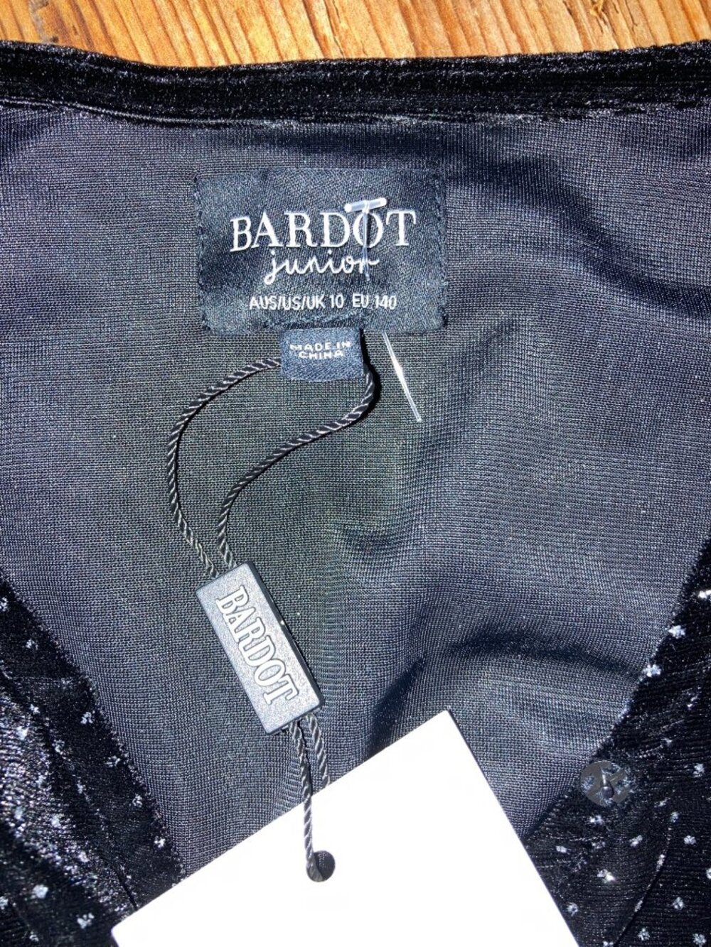Bardot Junior Girl’s Velour Wrap Dress Size 10 US New With Tag - Picture 4 of 7